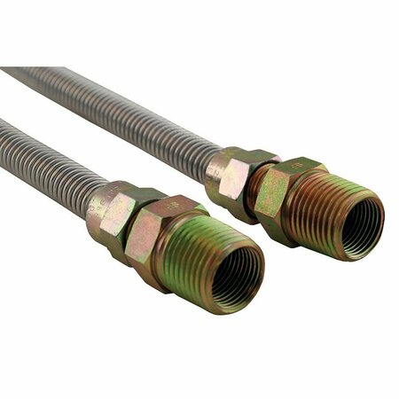 JONES STEPHENS 1/2 in. OD 3/8 in. ID X 12 in. Long, 1/2 in. Male Pipe Thread X 1/2 in. Male Pipe Thread, Uncoated G72000